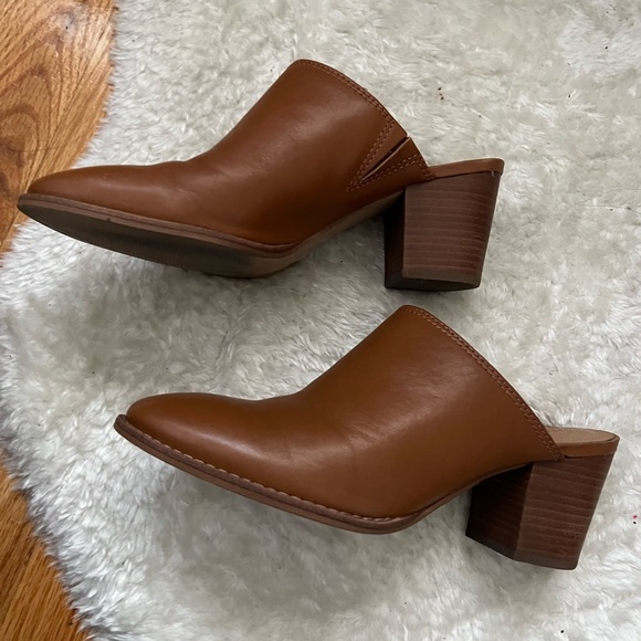 Madewell Brown Leather Mules (The Harper Mule) - Picture 5 of 6